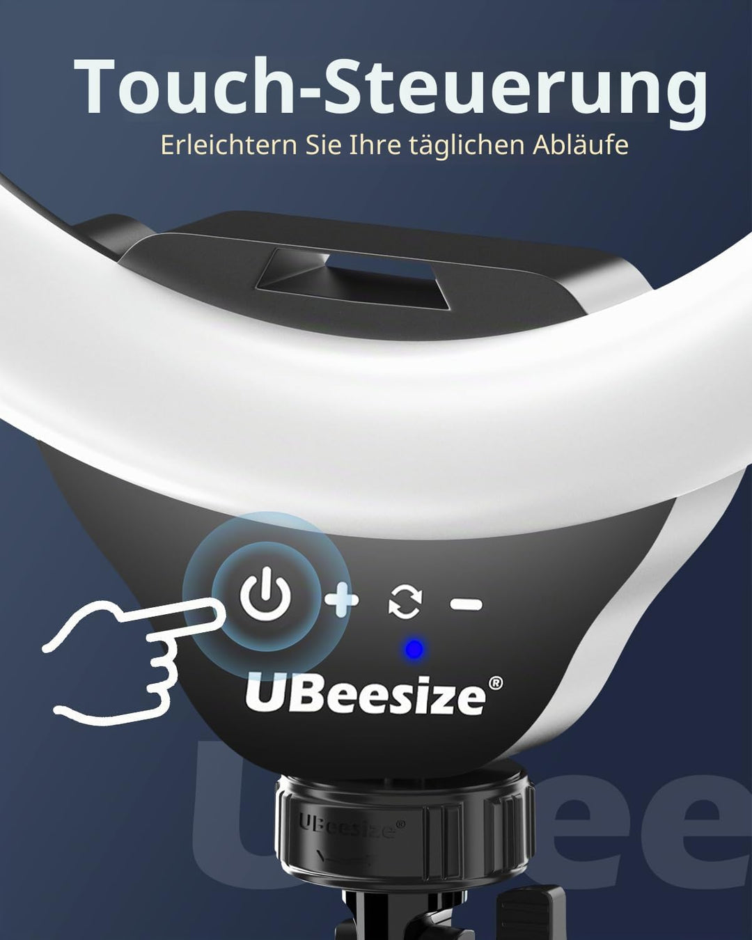 UBeesize Ringlicht mit Stativ, 12 Zoll Selfie Ringlicht mit 62 Zoll Stativ Ständer für Videoaufnahme