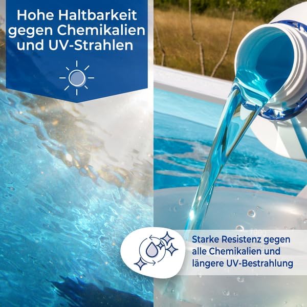 Gre SP3550F – Blaue Auskleidung für runde Aufstellpools mit den Massen 350 x 120 cm, mit Overlap-Sys