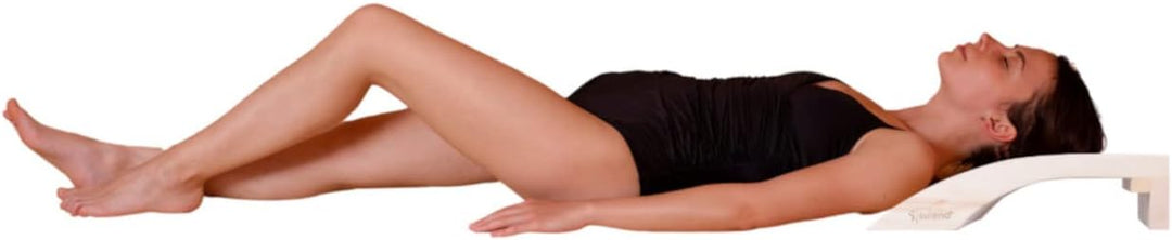 SULENO Sauna Kopfstütze ESKE ergonomisch aus robustem Espenholz Nackenstütze Kopfkeil Saunakissen