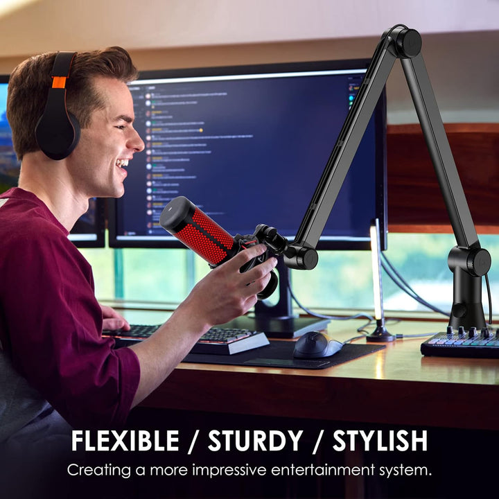 YOUSHARES Mikrofonarm Boom Arm - kompatibel mit SM7B, MV7, Rode, Blue Yeti, HyperX QuadCast, Fifine