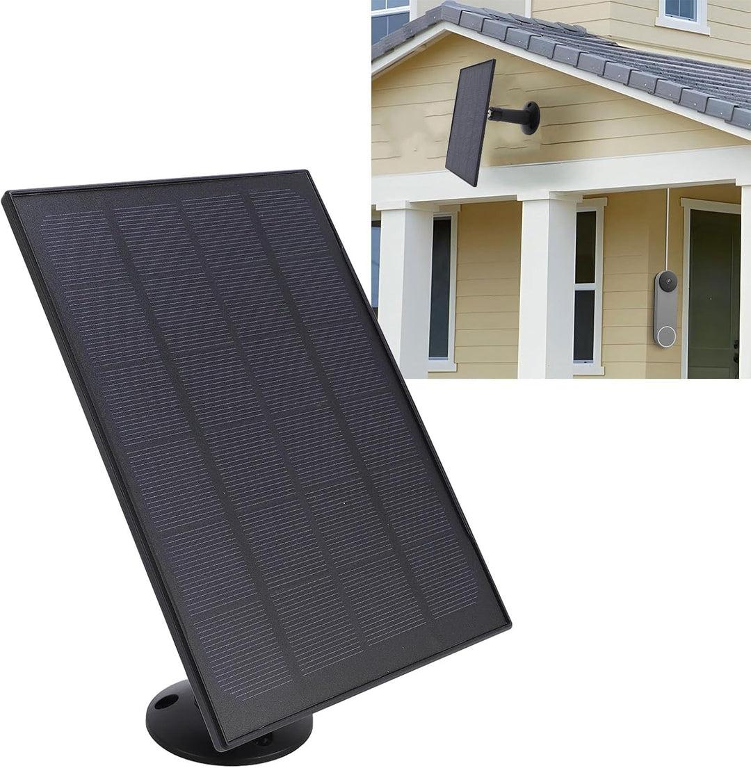 8W Solar Panel für Vogel Feeder Kamera, 2 in 1 Verbessertes, Wetterfest 360 Grad Einstellbares USB C