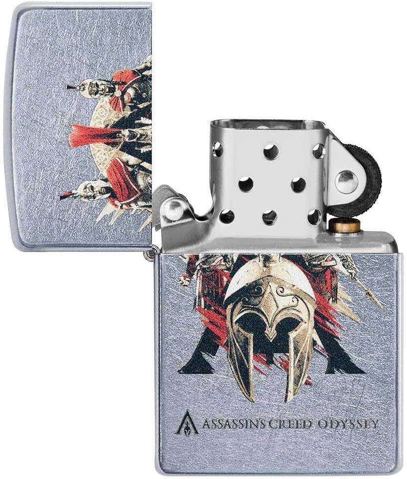 Zippo – Assassin’s Creed Odyssey - Street Chrome - Color Image- Sturmfeuerzeug, nachfüllbar, in hoch