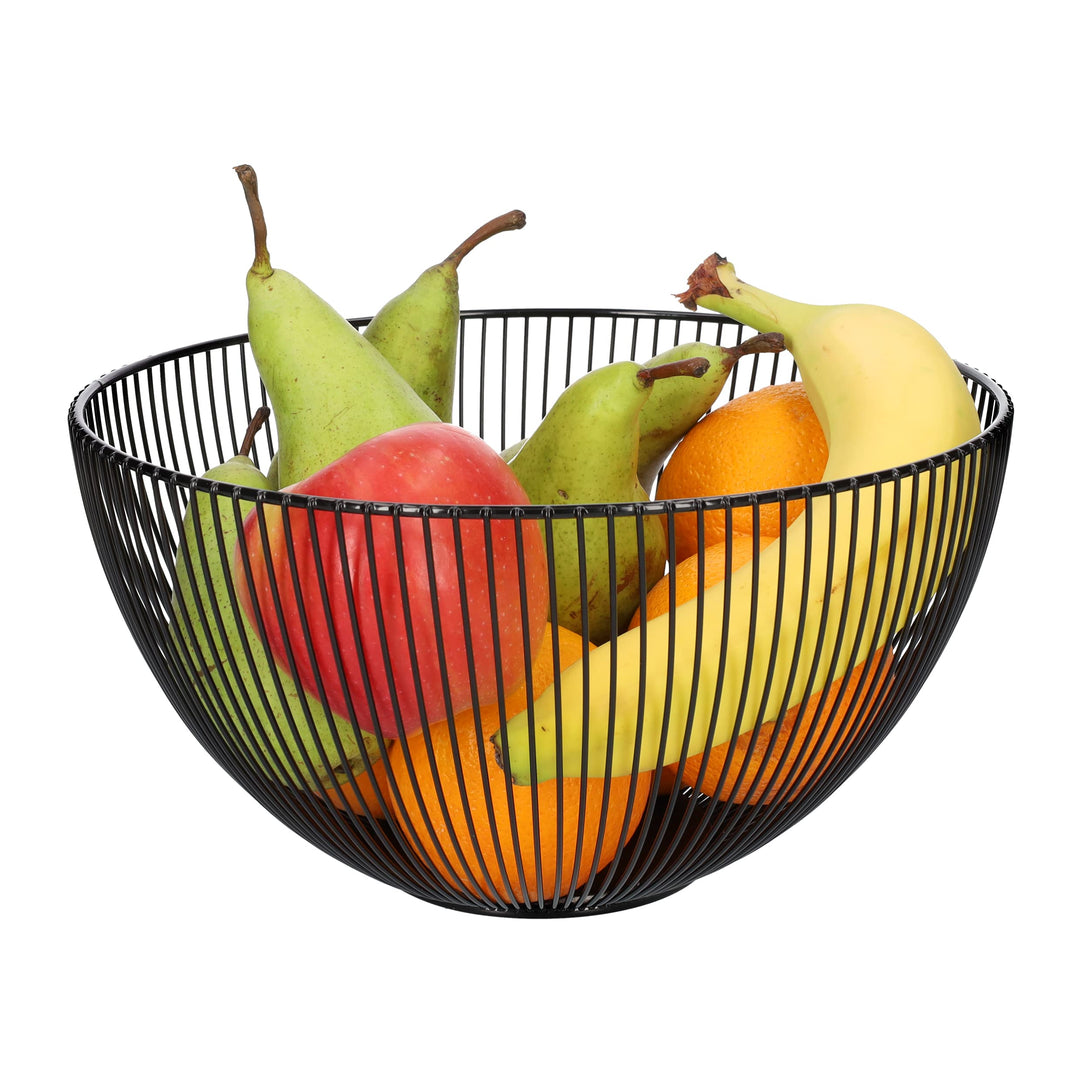 QUVIO Obstschale, Obstkorb, Küchendekor, Schwarze Obstschale, Moderner Obstkorb, Wohnkultur, Obstsch