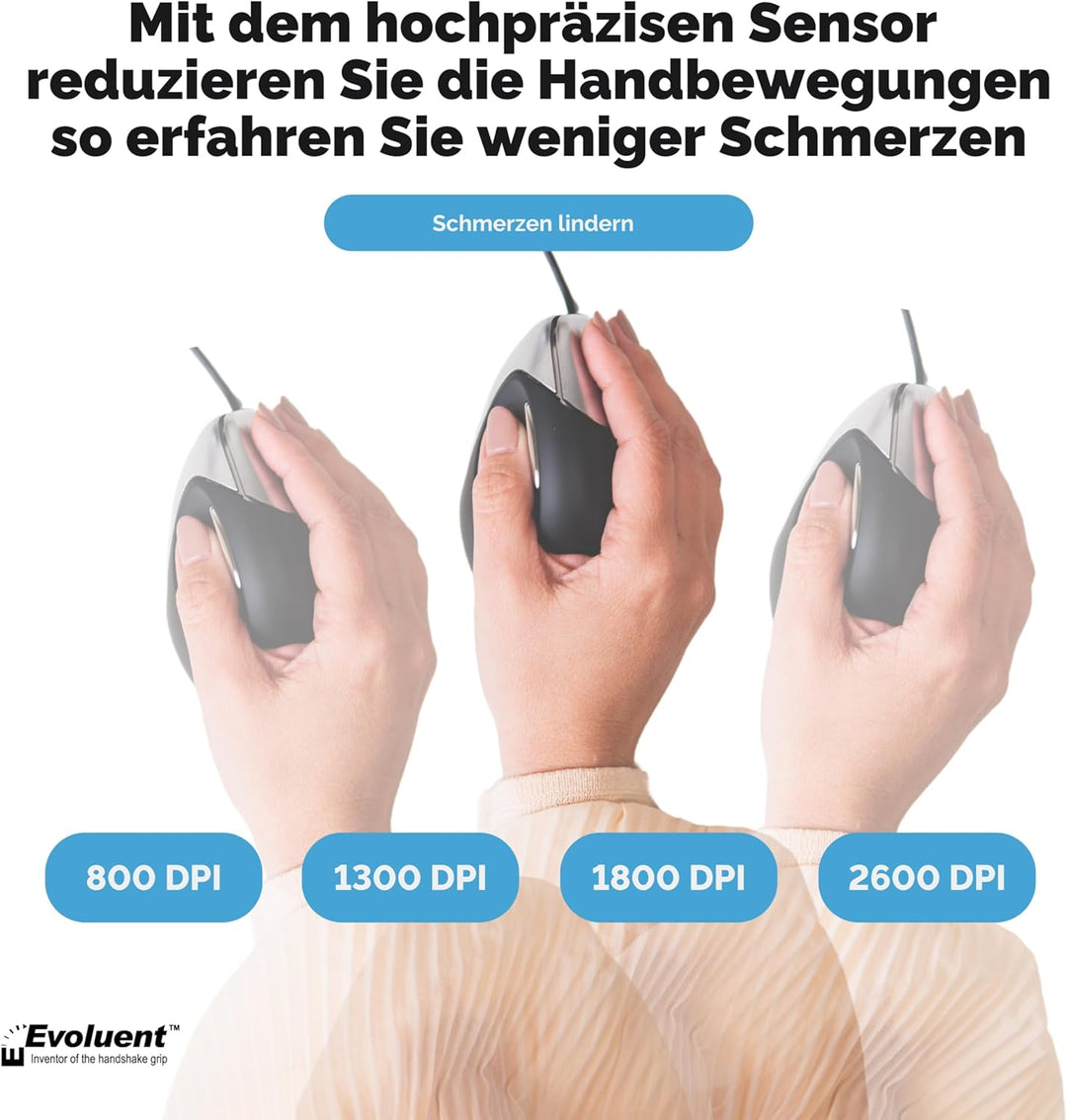Evoluent VM3R VerticalMouse 3 Maus USB für Rechtshänder