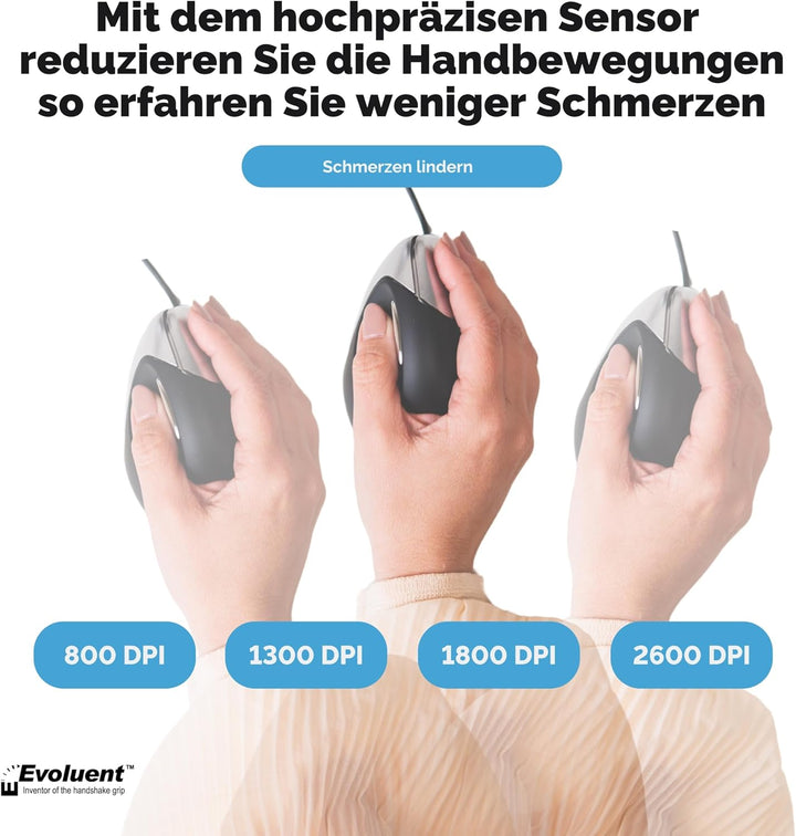 Evoluent VM3R VerticalMouse 3 Maus USB für Rechtshänder