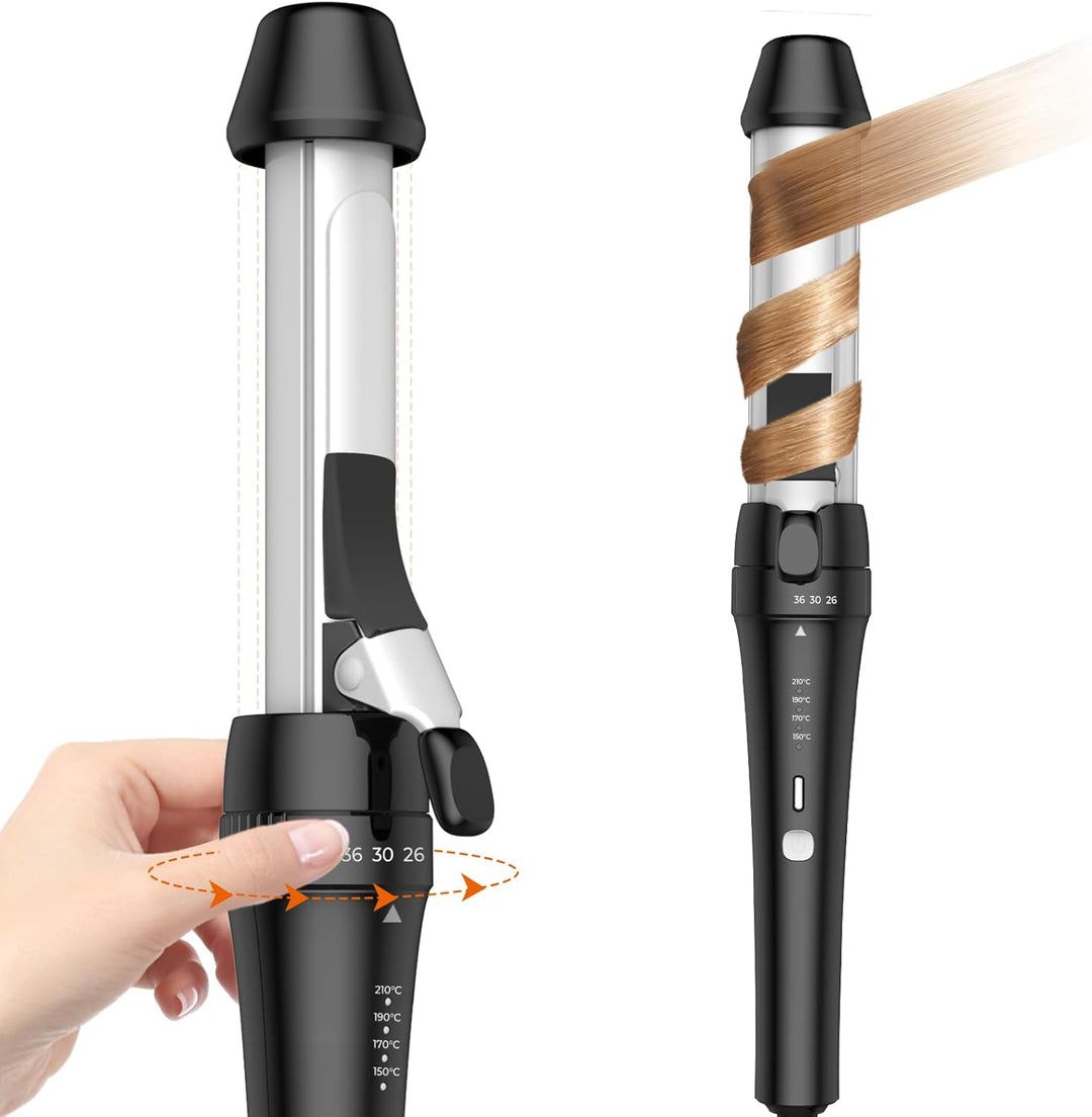 Lockenstab Grosse Locken 3 in 1, 26/30/36mm Lockenstab Grosser Zylinder Lockenstab, 150-210℃ Haarzan