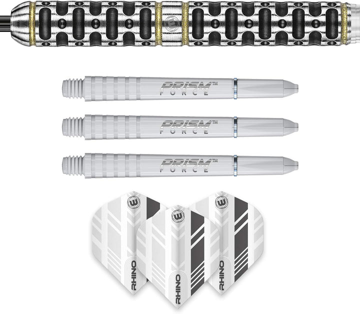 WINMAU Steve Brown 24 Gram Tungsten Darts with Prism Flights and Shafts (Stems)
