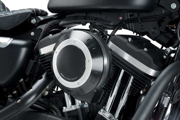 Puig Filterabdeckung 9993N für Harley Davidson Sportster 883 Iron 16'-18', Schwarz