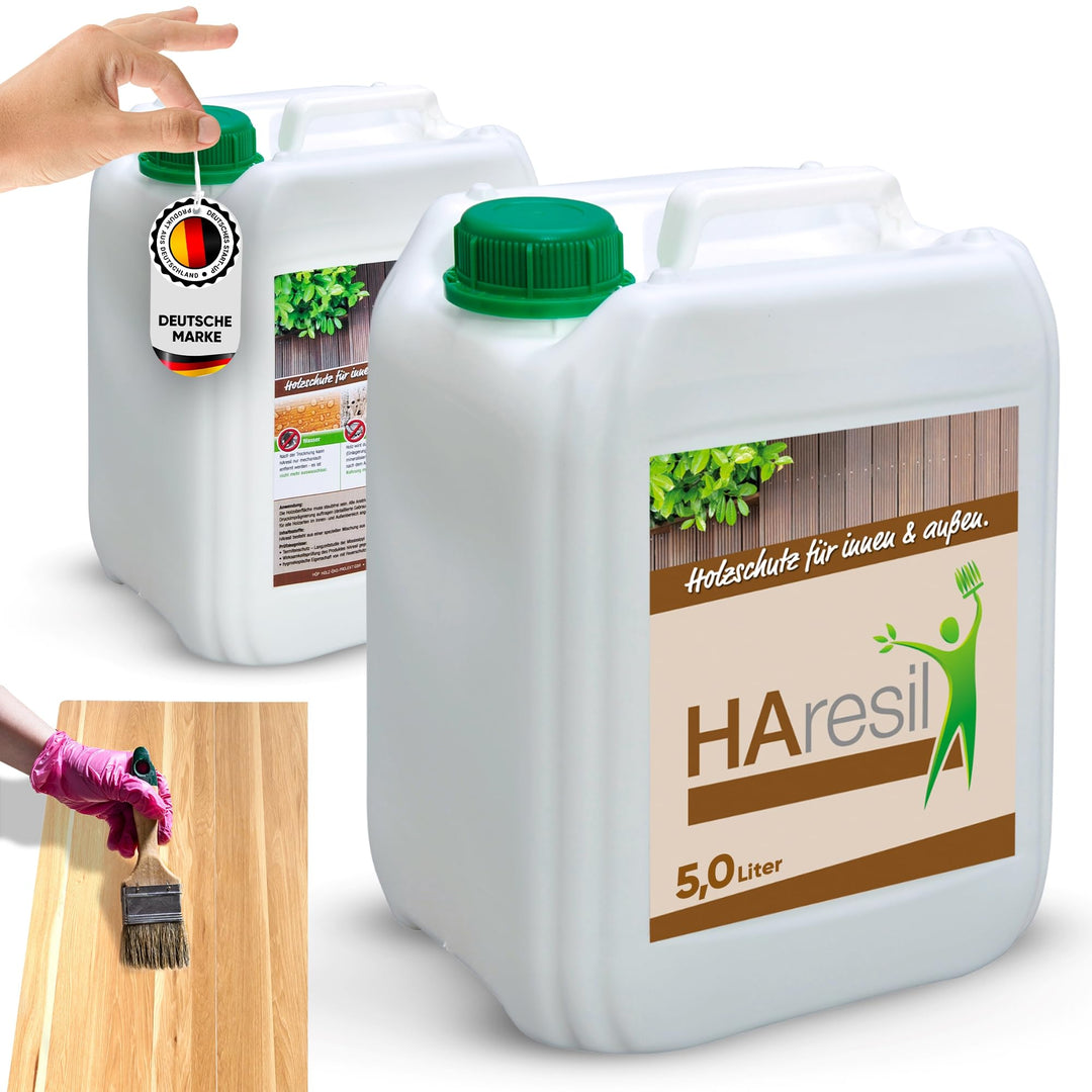 Biologischer Holzschutz HAresil Basic 5l, Holzwurmbekämpfung zum Vorbeugen und Bekämpfen von Holzwur