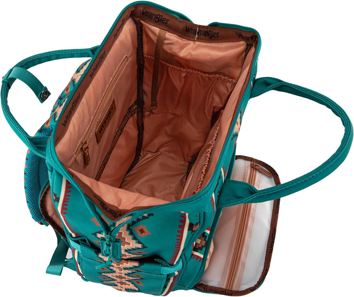 Montana West Wrangler Wickeltasche, Rucksack, Aztekenmuster, Reiserucksack, Geldbörsen, Western-Mult