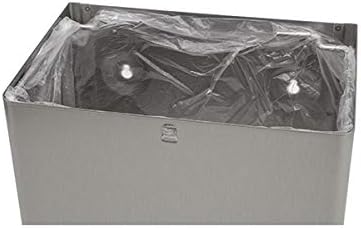 OPHARDT Hygiene 1417450 SanTRAL ABU 18 E AFP Abfallbehälter mit Beutel Halter, 18 Liter, Edelstahl g
