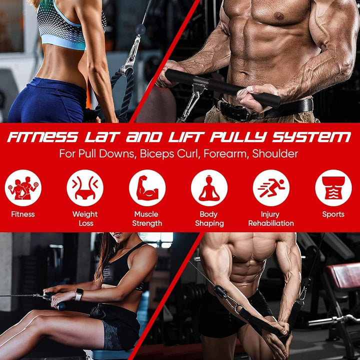 Taeku Seilzug-Fitness, Verbesserte Gewicht Seilzugsystem für LAT Pull Down Bizeps Curl Trizeps Armtr