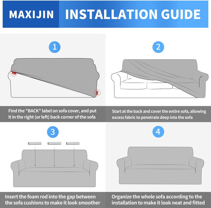 MAXIJIN Creative Jacquard Extra grosse Couchbezüge für 3- oder 4-Sitzer, super Dehnbare rutschfeste