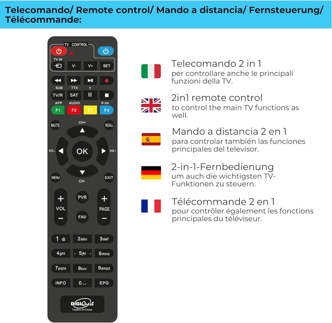 DIGIQUEST Digitaler terrestrischer Voice – Kompatibel mit Alexa