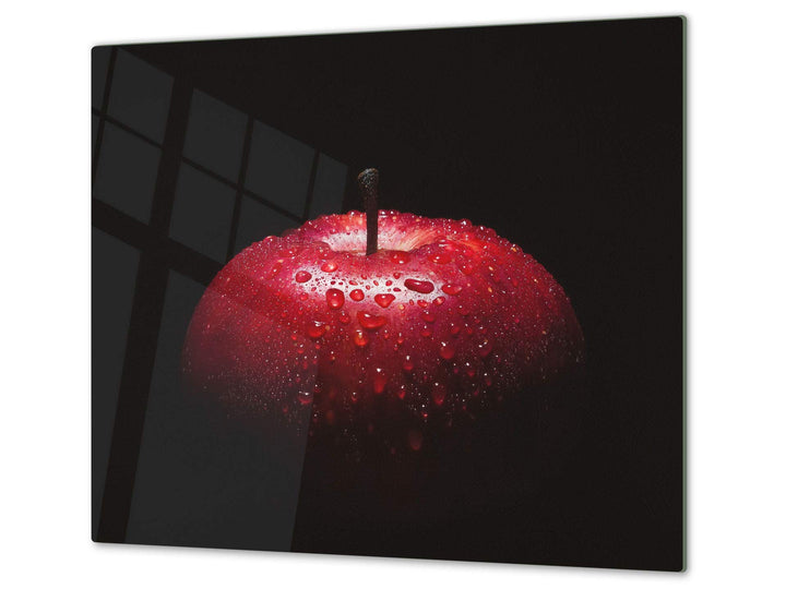 Küchenbrett aus Hartglas und Induktionskochplattenabdeckung – Schneideplatten SINGLE mit 60 x 52 cm