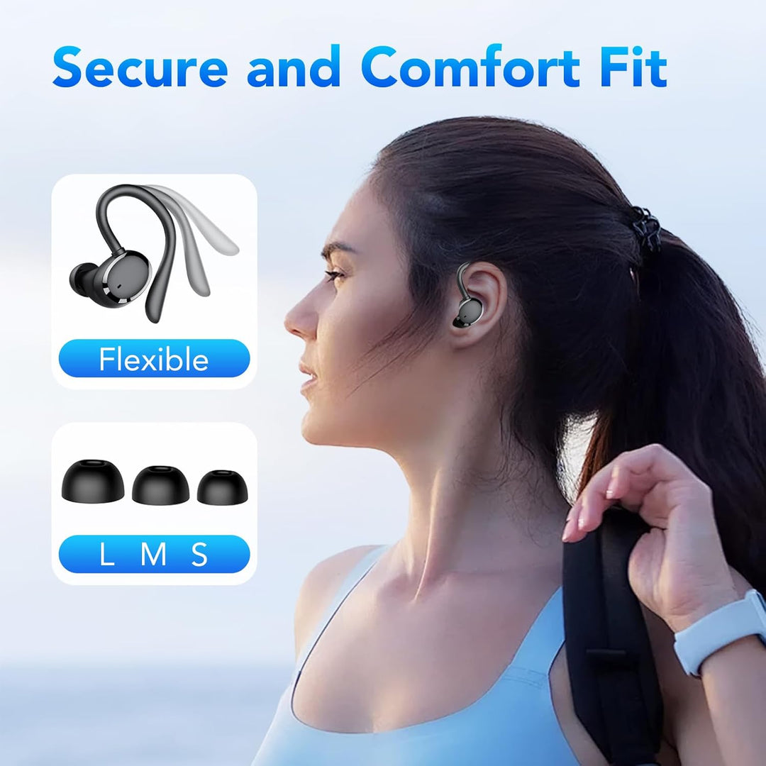 Bluetooth Kopfhörer Sport, Kopfhörer Kabellos Bluetooth 5.3 mit HD Mic, In Ear Kopfhörer mit 4 ENC K