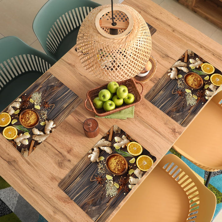 KitchenYeah© Platzsets Abwaschbar 6-Teilig 45x30 cm Tischsets Platzdeckchen Platzset Unterlage Tisch