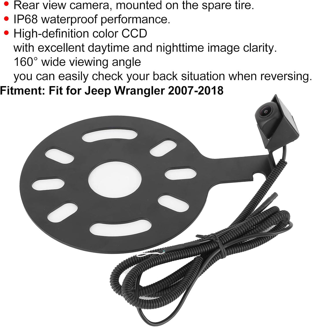 Auto Backup Rückfahrkamera Ersatzreifenhalterung 160° Wide View IP68 Wasserdicht Fit für Wrangler 07
