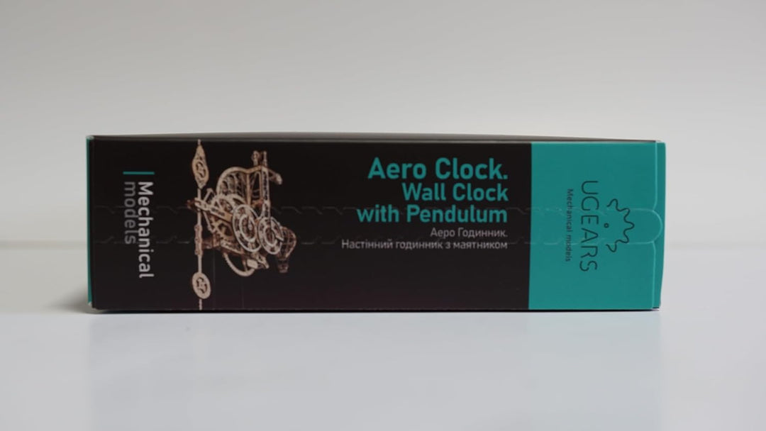 UGEARS Aero Uhr 3D Puzzle - Pendeluhr Aero Clock - Modellbau 3D Holzpuzzle Holzbausatz - Modellbausa