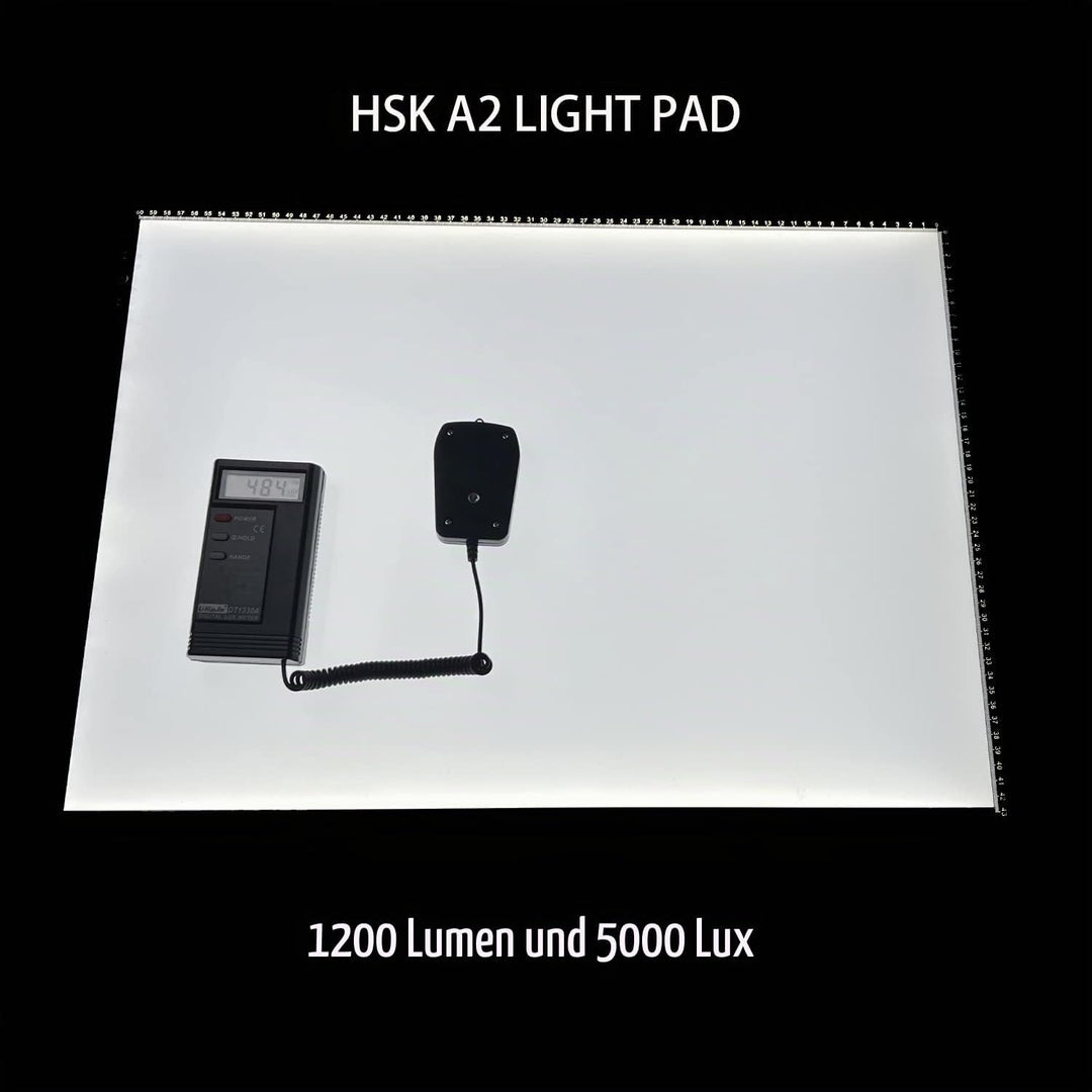 HSK A2 LED-Lichtpad Sperren/Entsperren Touch-Dimmer-Knopf Helligkeit 5500 Lux verpackter Adapter 12V