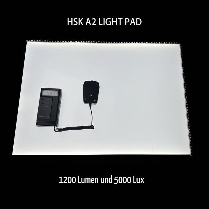 HSK A2 LED-Lichtpad Sperren/Entsperren Touch-Dimmer-Knopf Helligkeit 5500 Lux verpackter Adapter 12V
