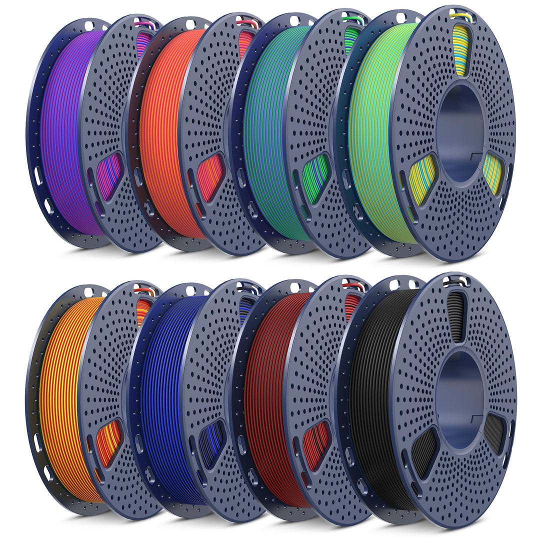 SUNLU 2KG Bündel Zweifarbiges Matte PLA Filament 1.75mm, Matte 3D Drucker Filament PLA mit 2 Farben
