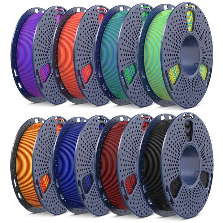 SUNLU 2KG Bündel Zweifarbiges Matte PLA Filament 1.75mm, Matte 3D Drucker Filament PLA mit 2 Farben