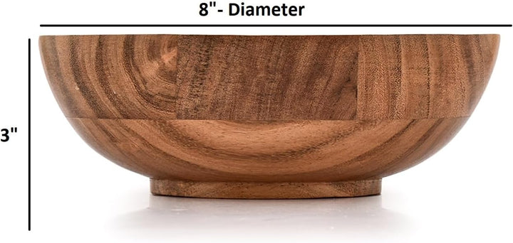 Obstschale aus Akazienholz, Obstschale für Küchentheke, als Heimdekoration, Schlüsselhalter für den