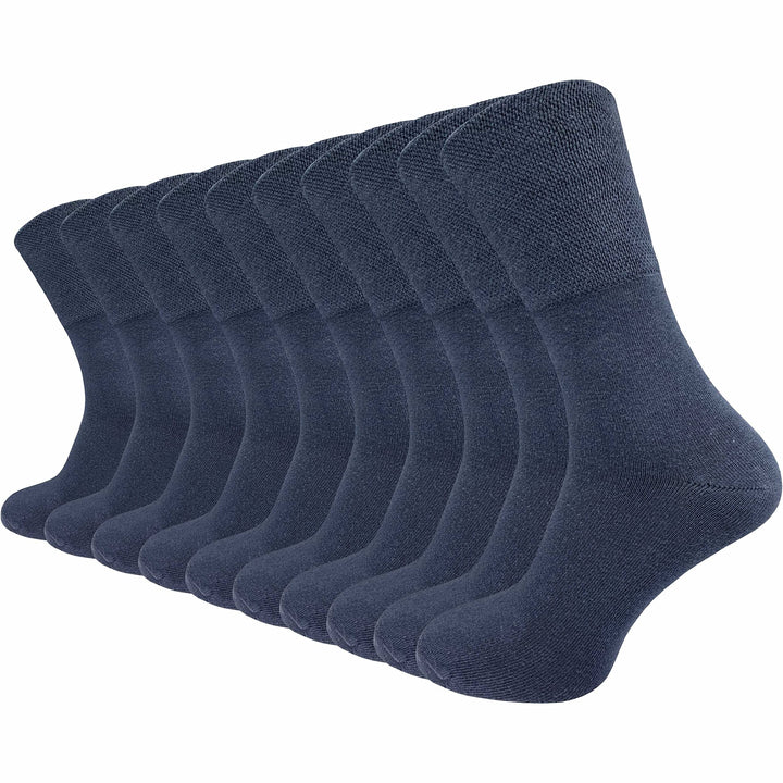 GAWILO 10 Paar PREMIUM Socken ohne drückende Naht | Damen &amp; Herren | gekämmte Baumwolle | extra weit