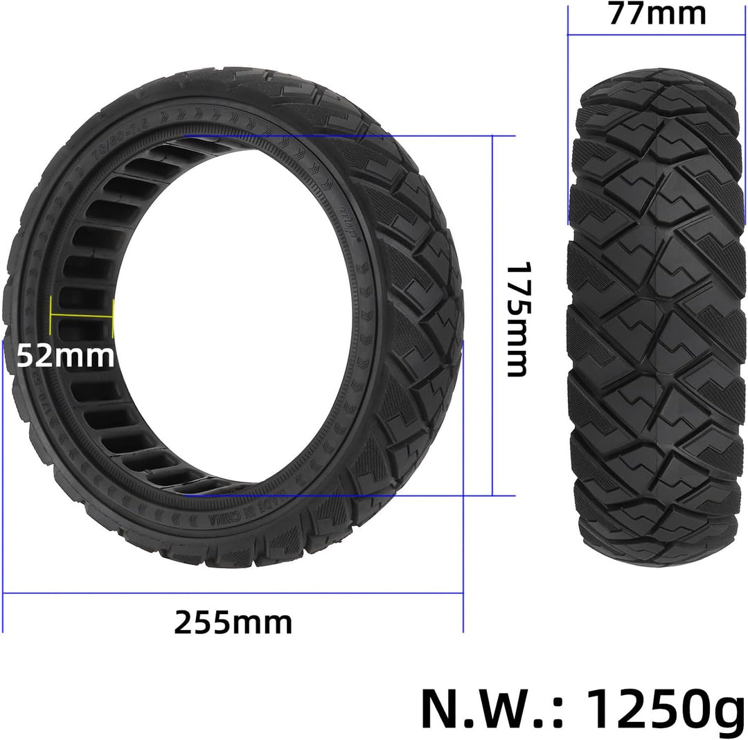 TREFAN 70/60-7,5 Vollreifen für Segway ZT3 Pro D,für Ninebot Max G3/G3 D Elektroroller 70/60-7.5 Off