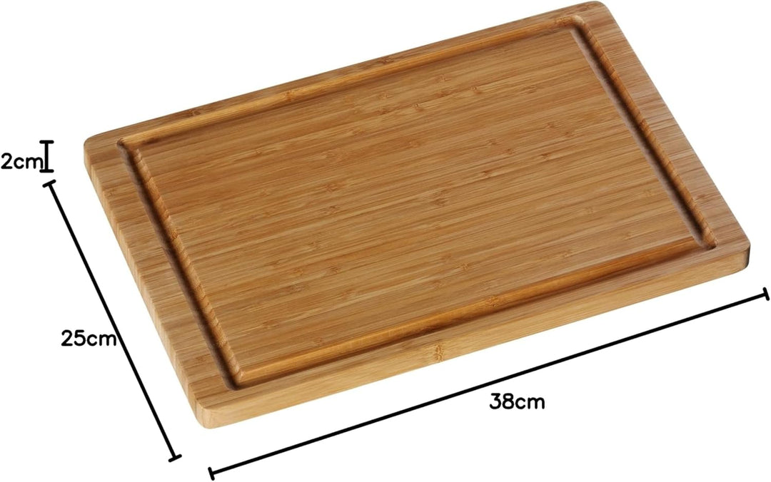WMF Schneidebrett Bambus natur, 38 x 25 x 1,9 cm, Bambus Brett, Holzbrett rechteckig - Tranchierbret