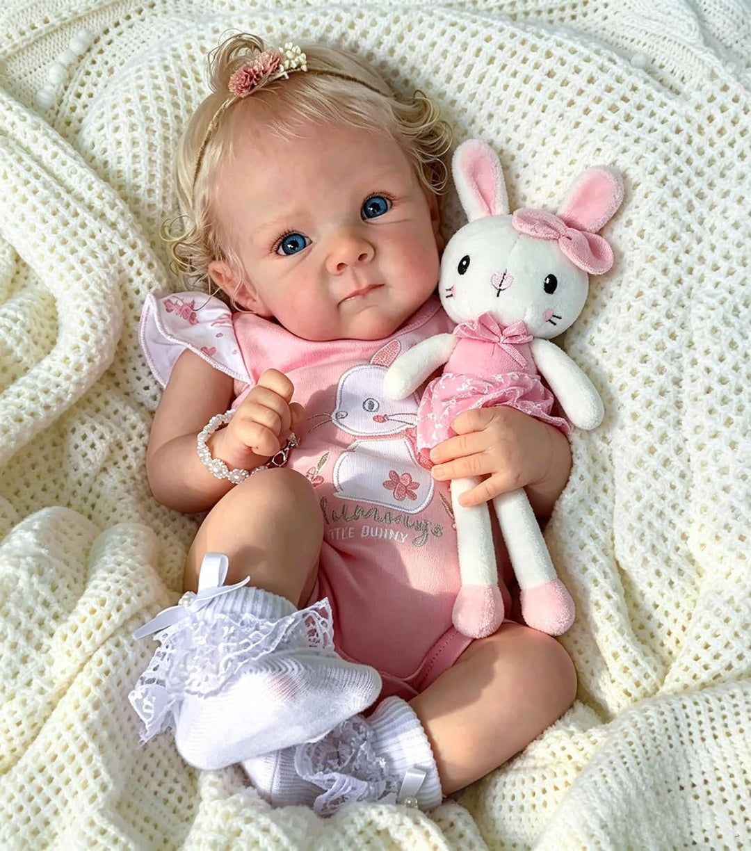 Zero pam Reborn Baby Vollsilikon Lebensecht,Reborn Baby Mädchen, 48CM Lebensechte Babypuppen Wie Ech