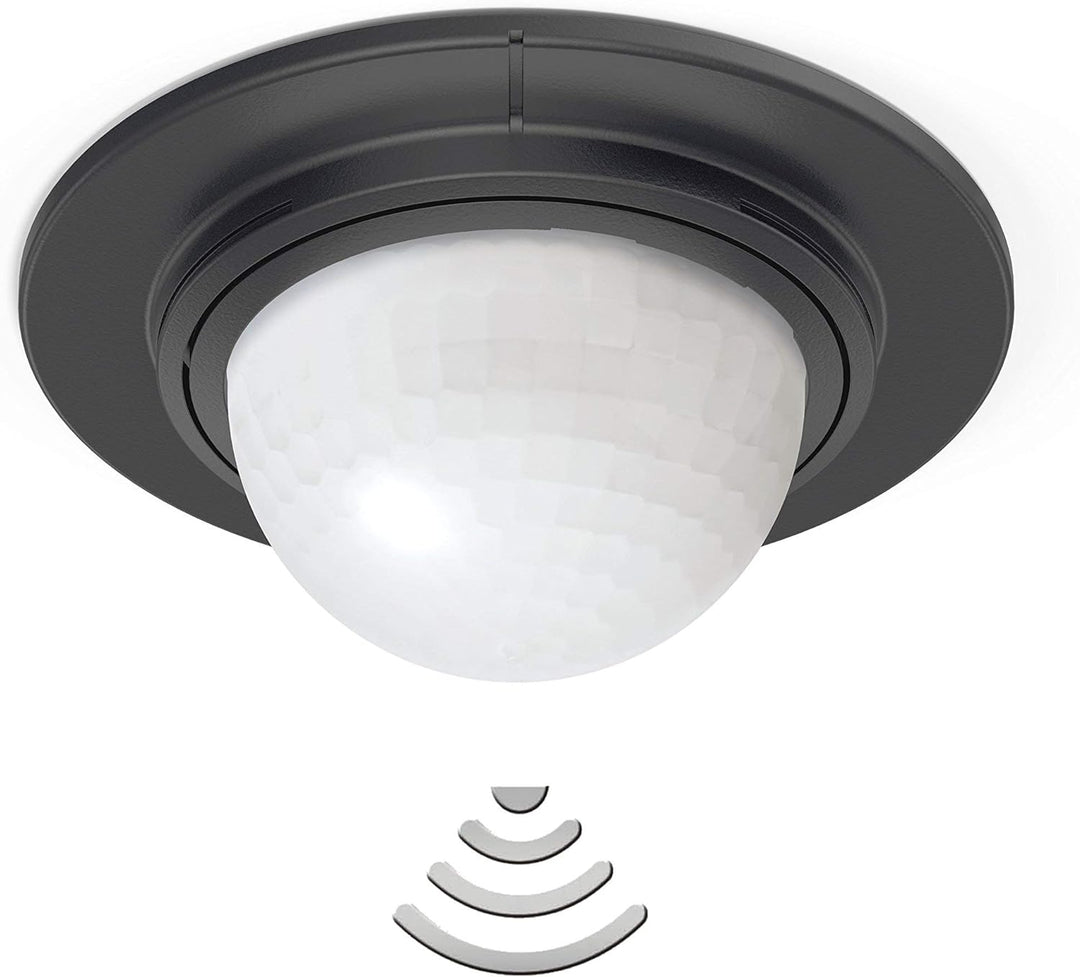 Steinel Einbau-Bewegungsmelder IS 360-1 schwarz, 1000 W Schaltleistung, 360° Sensor, max. 4 m Reichw