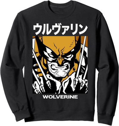 Marvel X-Men Wolverine Kanji Portrait Sweatshirt