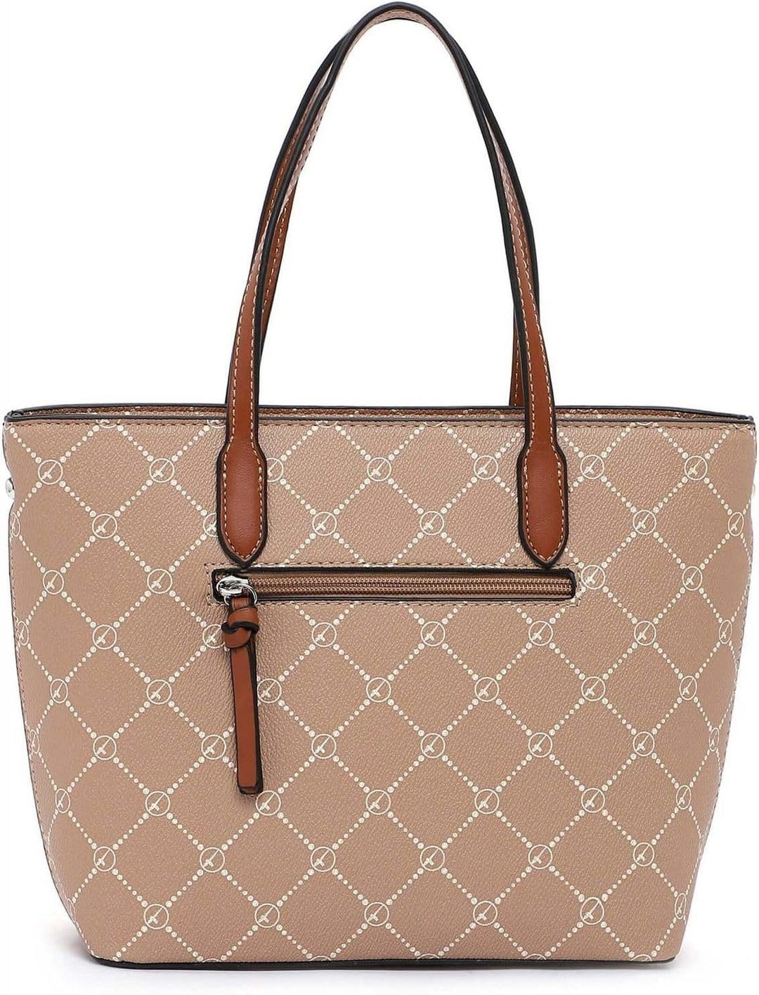 Tamaris Shopper Anastasia 30106 Damen Handtaschen Karo Einheitsgrösse Sand/Cognac 427, Einheitsgröss