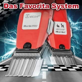 Aesculap EHASO Profi Hundeschermaschine GT-104 / Favorita 2 mit Scherkopf GT 710 1,8 mm + Aufschiebe