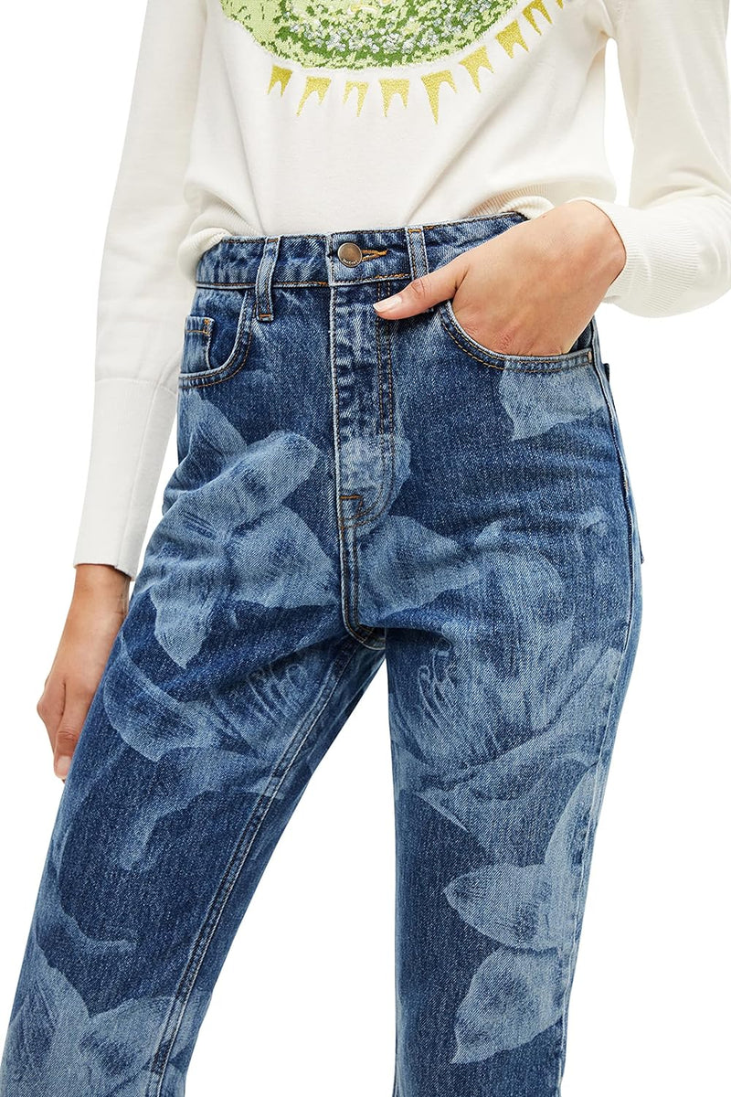 Desigual Damen Jeans 34 Blau, 34 Blau