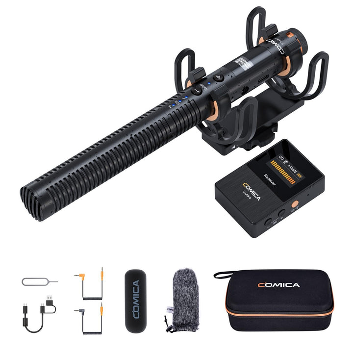COMICA VM30 kabelloses Shotgun Mikrofon für Kamera Supernieren Richtmikrofon, Kamera Mikrofon mit 3,