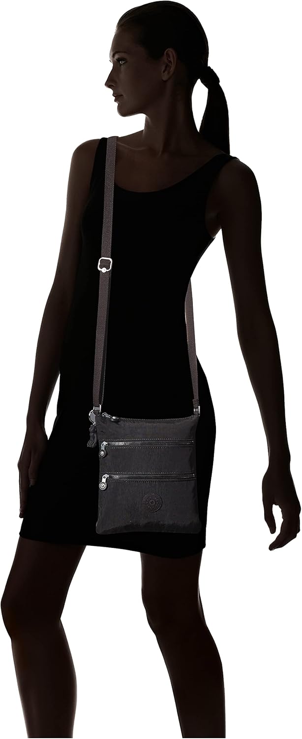 Kipling Damen Keiko Crossbody Tasche 8"L x 9"H x 1.25"D Black Noir, 8"L x 9"H x 1.25"D Black Noir
