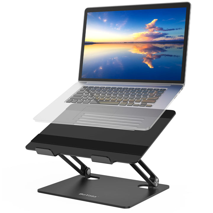 BoYata Laptop Ständer, Mehrwinke mit Lüftungsschlitzen, Verstellbarer Notebook Ständer, Kompatibel f