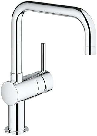 GROHE Minta Küchenarmatur, Schwenkbegrenzung 0°/150°/360°, U-Auslauf 32488000 U-Auslauf Einhand-Spül