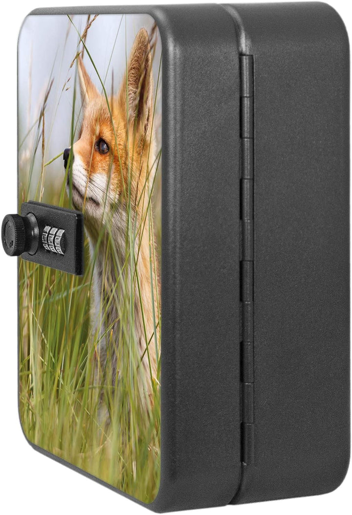banjado® Burg-Wächter® abschliessbarer Schlüsselkasten mit Motiv Fuchs für 20 Schlüssel - Schlüsselk