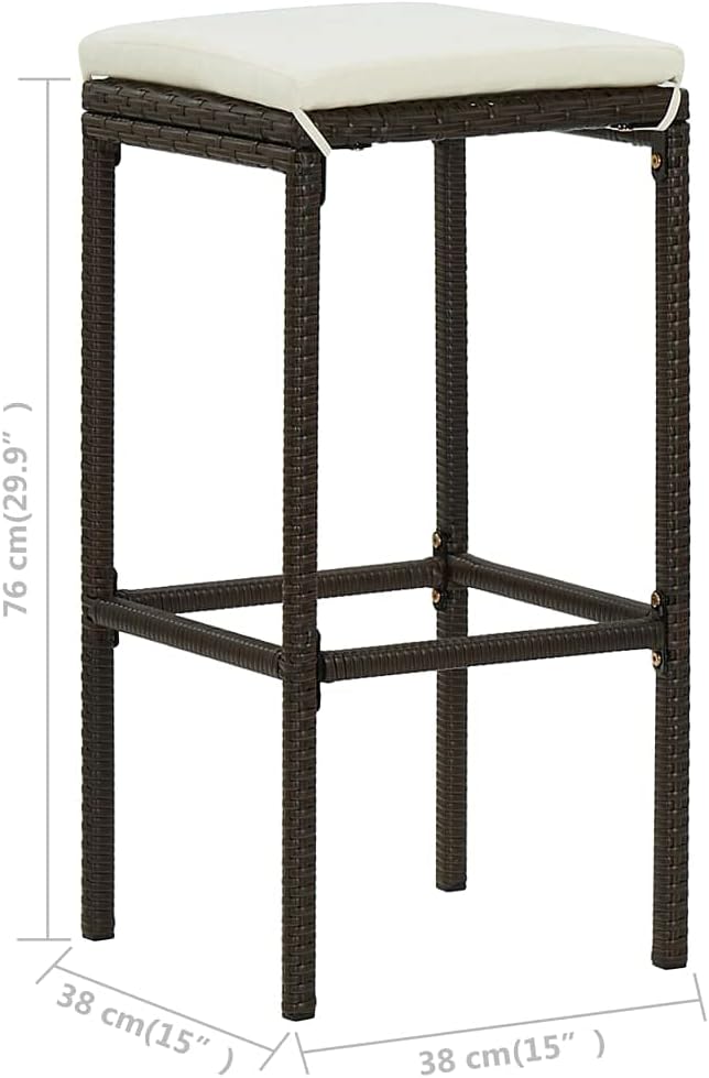 vidaXL 2X Barhocker mit Kissen Barstuhl Tresenhocker Küchenhocker Thekenhocker Tresenstuhl Thekenstu