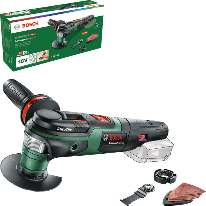 Bosch Home and Garden Bosch Akku Multifunktionswerkzeug AdvancedMulti 18 (ohne Akku, 18 Volt System,