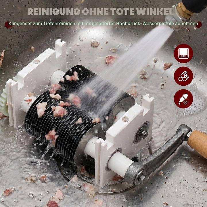 NEWTRY Manuelle Fleischschneidemaschine zum Schneiden, Zerteilen und Würfeln von knochenloses Fleisc