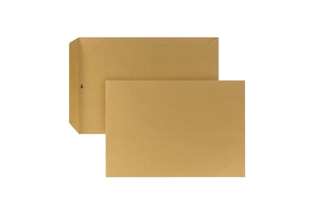POSTHORN Versandtasche C4 (250 Stück), nassklebende Versandtaschen ohne Fenster, braune Versandtasch
