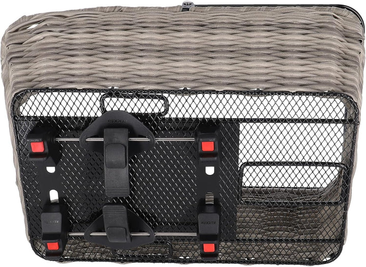 KLICKfix Structura GT Hinterradkorb mit KorbKlip Schilf Grau, Schilf Grau