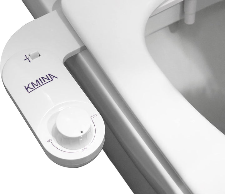 KMINA - Bidet Aufsatz für Toilette Kaltwasser 80 cm, Toilettensitz, WC Dusche, Nicht Elektrisch, Wei