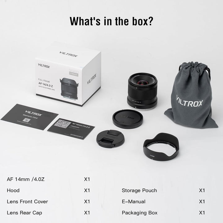 VILTROX 14mm F4.0 Air Z Mount Kamera Objektiv für Nikon Camera Lenses Vollformat Wide Angle Autofoku