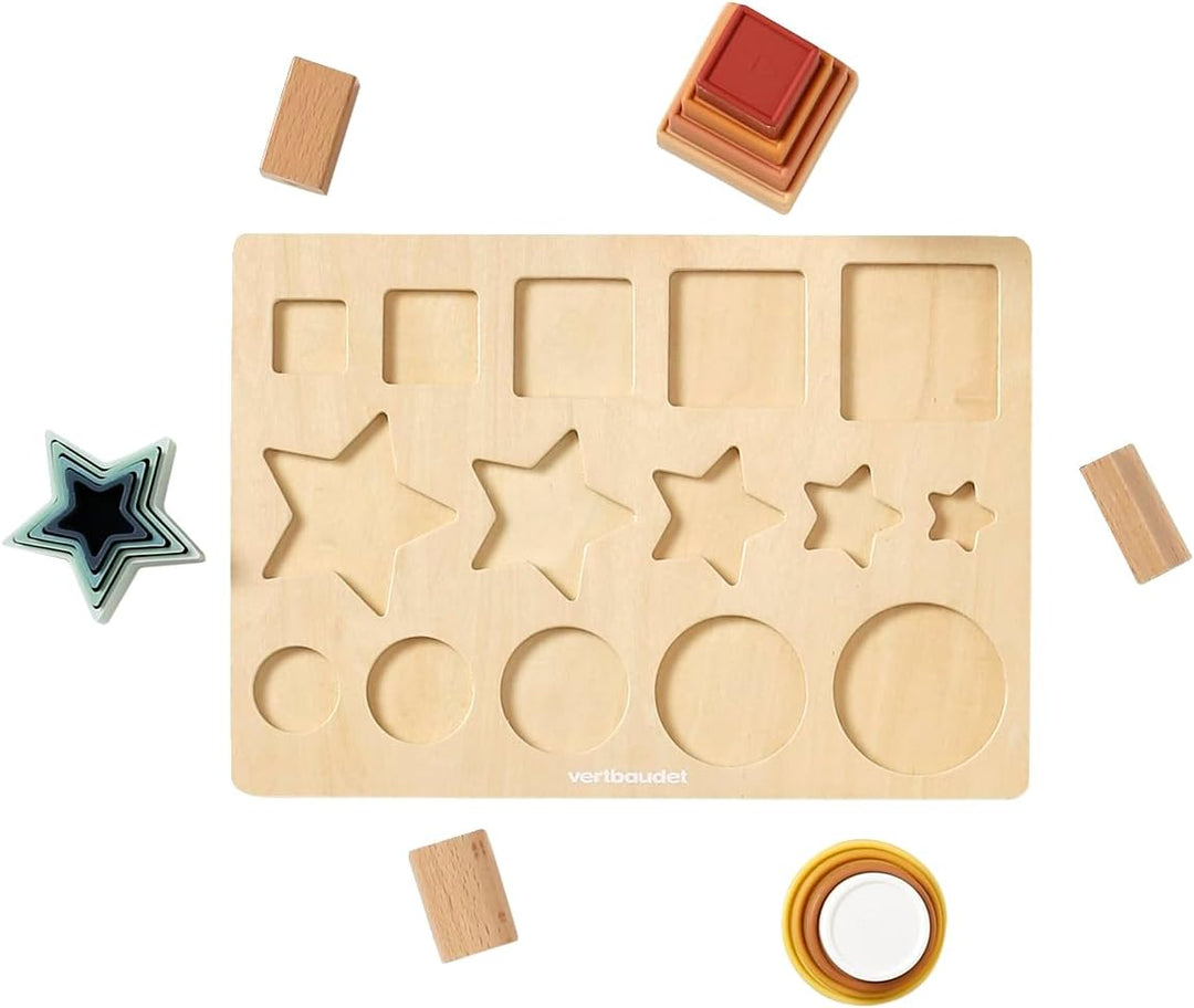 VERTBAUDETBaby Formen-Puzzle, Silikon/Holz FSC®Mehrfarbig